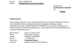 Foto: Surat Pemberitahuan Seruan Aksi Yang Ditujukan Kepada Kapolres Sumenep