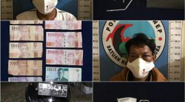 Foto: Kedua tersangka berikut Barang Bukti Saat Diamankan dikantor Satresnarkoba Polres Sumenep