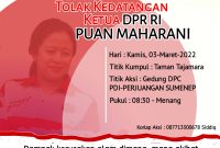 Foto: pampflet tolak kedatangan Puan Maharani disumenep