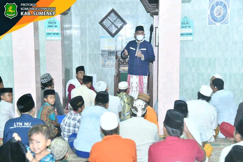 Foto:Bupati Sumenep saat menyampaikan tausiyah