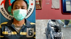 Foto: tersangka inisial T berikut barang buktinya saat diamankan di Mapolres Sumenep