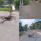 Foto: Kondisi jalan yang rusak di Desa Kambingan Barat Kecamatan Lenteng. 