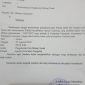 Foto:Surat yang dikeluarkan oleh BPN Sumenep terkait pengukuran lahan yang ditempati Kodim sumenep