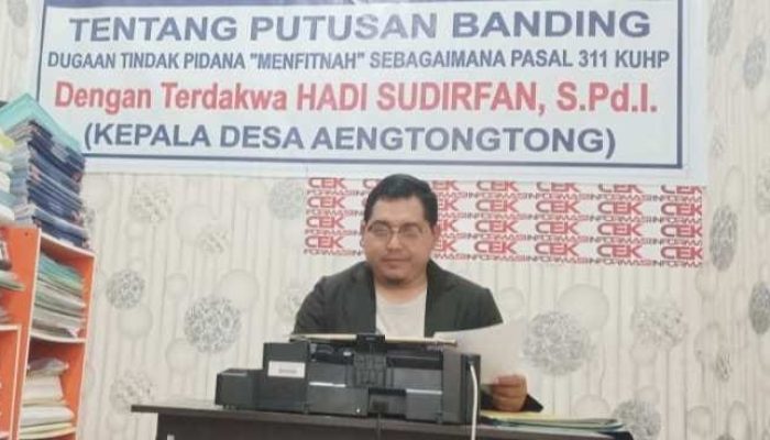 Tingkat Banding, PT Surabaya Kuatkan Putusan PN Sumenep Atas Vonis 7 Bulan Penjara Kades Aengtongtong