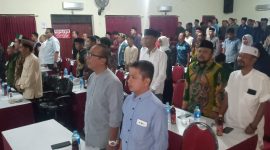 Pelantikan pengurus HMI Sumenep dihadiri keluarga besar KAHMI dan utusan Organisasi se-Kabupaten Sumenep. (Foto: Didik Setia Budi)