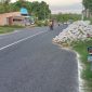 Foto:Tumpukan Material  Batu Putih di Jl. Lingkar utara