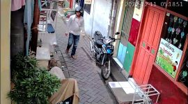 Wajah pelaku terekam kamera CCTV (foto: Heri Wicaksana)