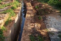 Ket:Proyek irigasi yang ada di Desa Kacongan, Kecamatan Kota sumenep