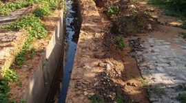 Ket:Proyek irigasi yang ada di Desa Kacongan, Kecamatan Kota sumenep