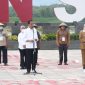 Presiden Joko Widodo didampingi Forkopimda Jatim resmikan Bendungan Semantok di Nganjuk, Selasa (20/12/2022). (Foto: Joe)