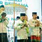 Santri Jombang pendukung Ganjar menggelar dzikir dan shalawat di Ponpes Teknologi Jombang, Jawa Timur. (Foto: Heri Wicaksono)
