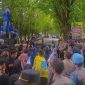 Ratusan aktivis PMII demo Polres Sumenep, Jumat (27/1/2023). (Foto: Istimewa)