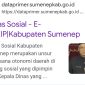 Kacau. Website milik Dinsos Sumenep masih memuat foto Mohammad Ihsan sebagai Kepala Dinas. (tangkapan layar)