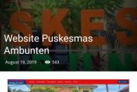 Ket:Salah satu wabset Puskesmas di kabupaten Sumenep yang postingan terakhirnya tahun 2019. (Ist)