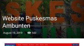 Ket:Salah satu wabset Puskesmas di kabupaten Sumenep yang postingan terakhirnya tahun 2019. (Ist)