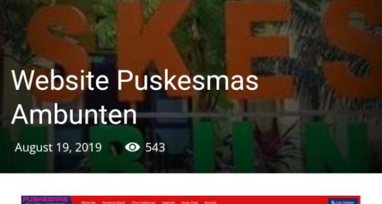 Salah satu wabset Puskesmas di kabupaten Sumenep yang postingan terakhirnya tahun 2019. (Ist)