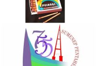 Foto atas: korek kayu. Foto bawah: logo Sumenep Pentahelix. (Kolase Istimewa)