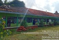 Foto:Kondisi bangunan SD. Tana Merah 3 yang sangat memprihatinkan