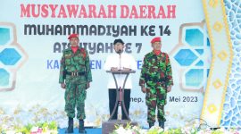 Foto:Bupati Fauzi saat membuka acara Musyda Muhammadiyah dan Aisyah Kabupaten sumenep