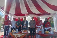 Foto:Forpimcam Lenteng bersama Kepala Desa Daramista Dan Jambu Saat melepas Pawai Budaya UMKM Melati