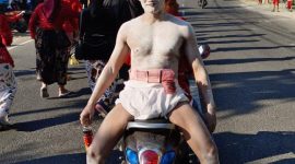 Foto:Baisuni Basri pemeran tuyul jadi-jadian dari RT 02 Kampung Bandungan Desa Daramista