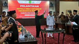 Bupati Sumenep, resmi melantik Kepala Desa (Kades) Matanair, Kecamatan Rubaru, Ahmad Rasidi