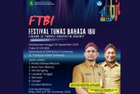 Pamflet Festival Tunas Bahasa IBU Yang bakal digela Dinas Pendidikan Kabupaten Sumenep 2024.