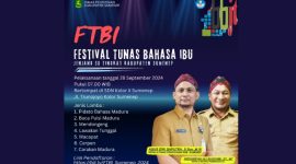 Pamflet Festival Tunas Bahasa IBU Yang bakal digela Dinas Pendidikan Kabupaten Sumenep 2024.