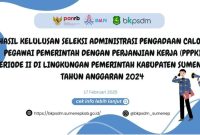 Pengumuman Bagi Peserta yang Lulus Seleksi Administrasi PPPK Periode II Tahun 2024