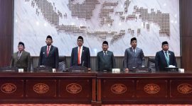 BERJEJER: DPRD Sumenep, menggelar rapat paripurna untuk mendengarkan penyampaian visi dan misi Bupati dan Wakil Bupati Sumenep, periode 2025-2030 (Doc. Seputar Jatim)