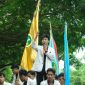 ORASI: Mahasiswa Universitas Bahaudin Mudhary Madura (UNIBA) saat melakukan aksi demontrasi di depan  gedung DPRD Sumenep (Doc. Seputar Jatim)
