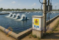 ILUSTRASI: KWH PLN yang berada dilokasi tambak udang (SandiGT - Seputar Jatim)