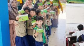 SWAFOTO: Bank BPRS Bhakti Sumekar, usai melakukan sosialisasi dalam peluncuran program Tabungan SimPel kepada anak usia ini (Doc. Seputar Jatim)
