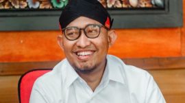 CERIA: Bupati Sumenep, Ahmad Fauzi Wongsojudo saat menyampaikan tentang layanan kesehatan di kepulauan (SandiGT - Seputar Jatim)