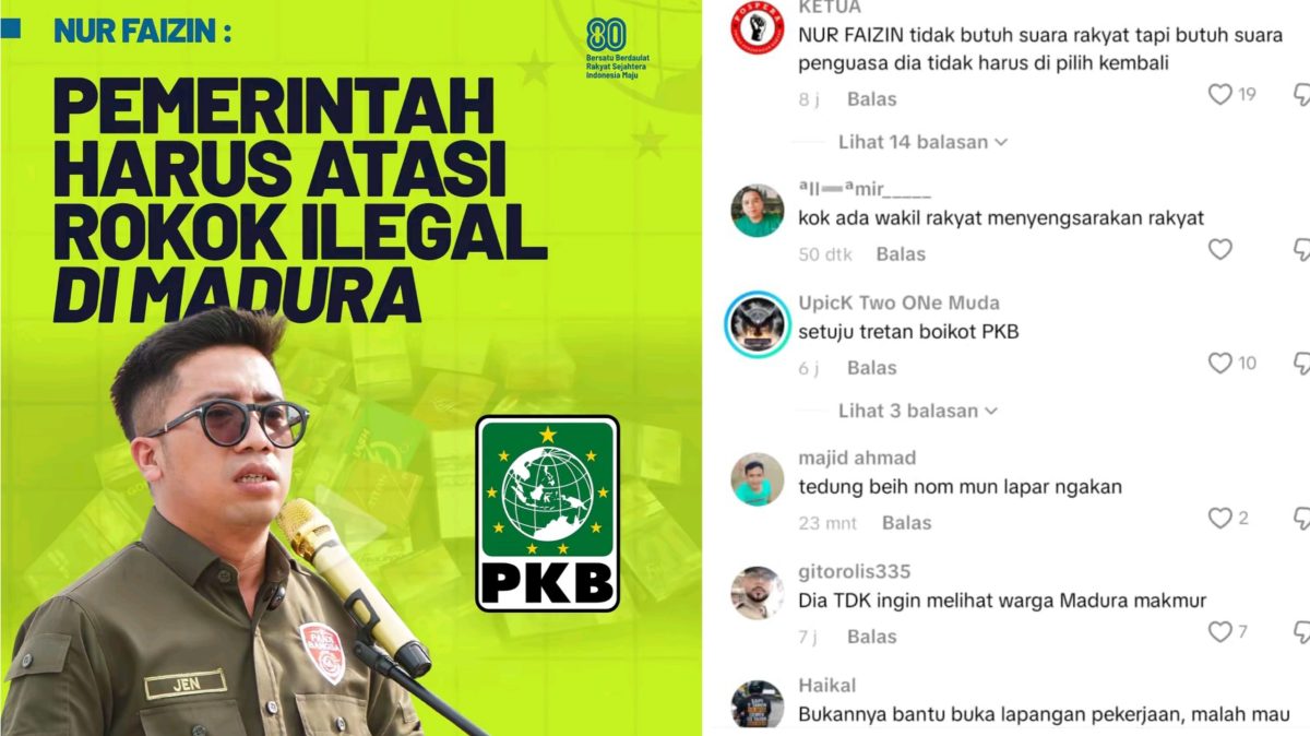MEDIA SOSIAL: Unggahan Anggota DPRD Jawa Timur, Nur Faizin, menuai sorotan publik (SC - TIKTOK DPW PKB JATIM)