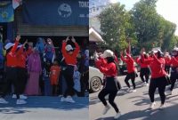BERGOYANG: Sejumlah perempuan yang sedang asyik joget Sound Horeg saat Karnaval Agustusan di Kecamatan Pragaan Sumenep (SC: Video Viral)