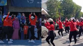 BERGOYANG: Sejumlah perempuan yang sedang asyik joget Sound Horeg saat Karnaval Agustusan di Kecamatan Pragaan Sumenep (SC: Video Viral)