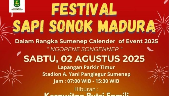 Festival Sapi Sonok di Sumenep Bakal Digelar di Stadion A Yani Panglegur
