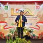 TERSENYUM: Bupati Sumenep, Achamd Fauzi Wongsojudo, saat membuka Lomba LDA HUT RI ke-80 di Halaman Belakang Pemkab Sumenep (Doc. Seputar Jatim)