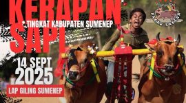 FLYER: karapan sapi piala Bupati Sumenep (Foto Istimewa)