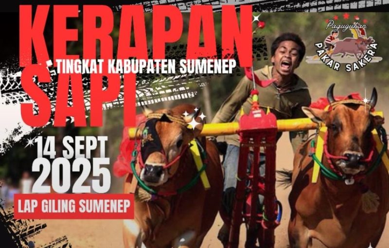 FLYER: karapan sapi piala Bupati Sumenep (Foto Istimewa)