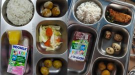 MAKANAN: Menu MBG yang diterima siswa yanc diduga tidak memenuhi gizi seimbang (Foto Istimewa)