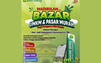 Peringati Hari Jadi Sumenep ke 756, BPRS Bhakti Sumekar Buka Bazar UMKM dan Pasar Murah