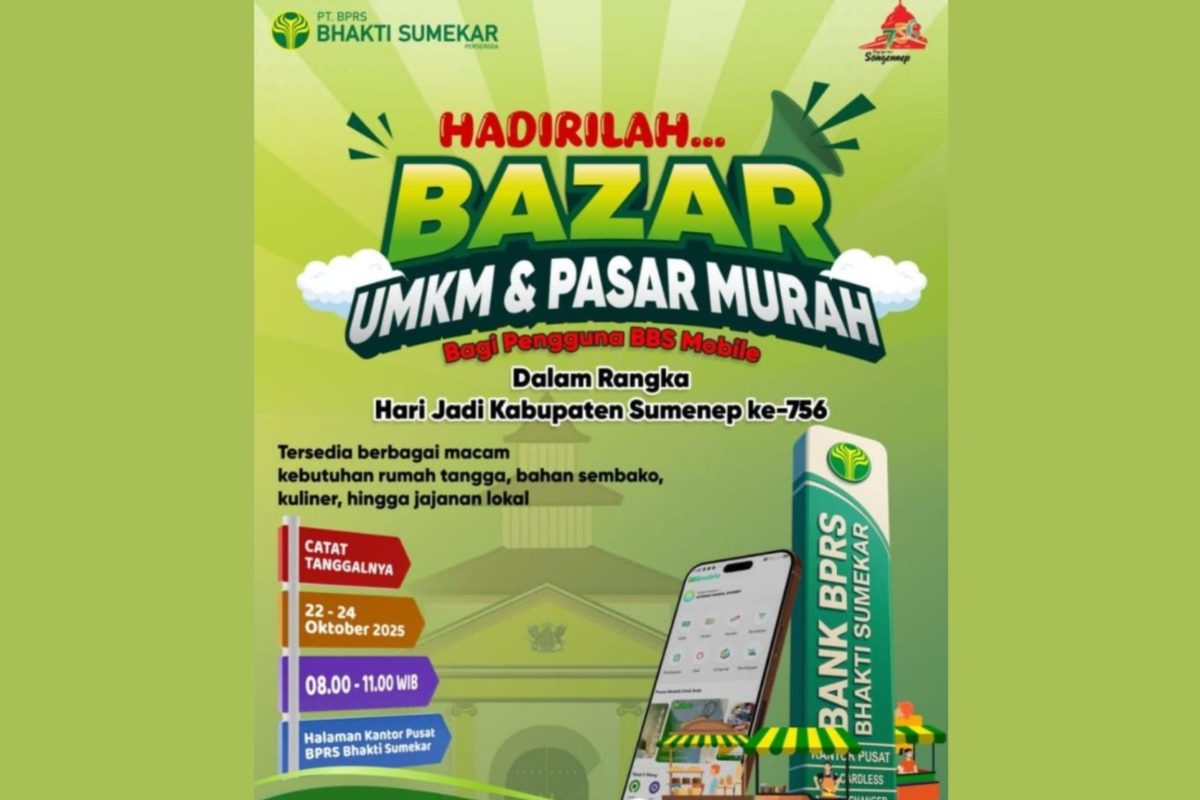 PAMFLET: BPRS Bhakti Sumekar Buka Bazar UMKM dan Pasar Murah (Doc. Seputar Jatim)