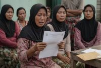 ILUSTRASI: Masyarakat terlihat kaget dan sedih saat mengatahui dana PKH dipotong ketua kelompok PKH (Doc. Seputar Jatim)