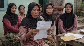 ILUSTRASI: Masyarakat terlihat kaget dan sedih saat mengatahui dana PKH dipotong ketua kelompok PKH (Doc. Seputar Jatim)