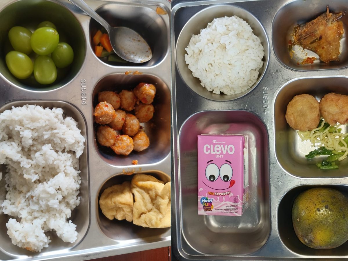 MAKANAN: Menu MBG yang disediakan SPPG Kecamatan Pragaan (Doc. Seputar Jatim)