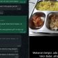 SCREENSHOT: Percakapan WhatsApp Dapur MBG dan jurnalis saat dikonfirmasi, dan menu mbg yang diduga tidak layak (Doc. Seputar Jatim)