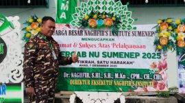 SEMANGAT: Anggota Banser saat mengawal jalannya Konfercan NU Sumenep 2025 (Doc. Seputar Jatim)