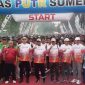 SEMANGAT: Bupati Achmad Fauzi Wongsojudo (tengah) didampingi Forkopimda serta pimpinan OPD saat melepas kegiatan Sumenep Sun Run (SandiGT - Seputar Jatim)